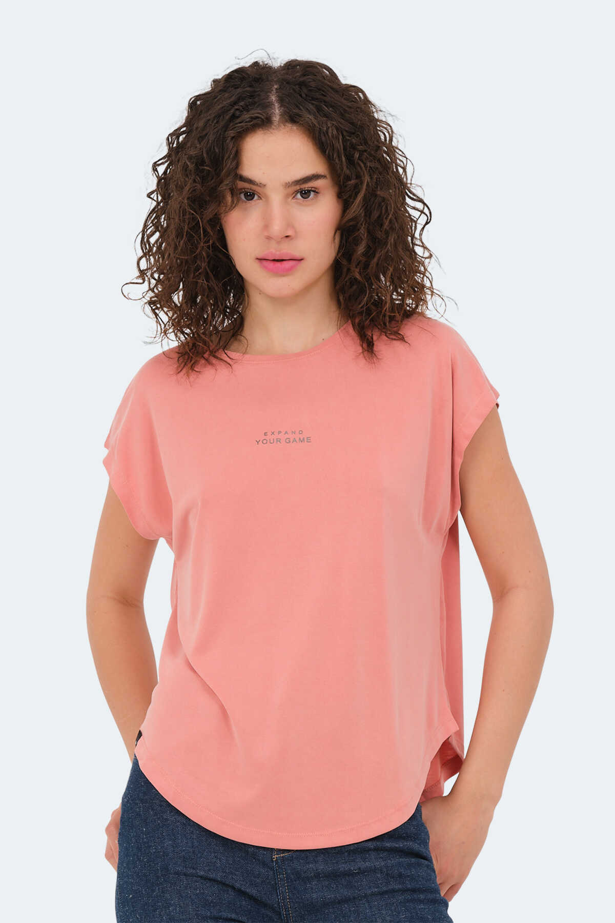 Slazenger - Slazenger POLINA Kadın Kısa Kol T-Shirt Somon