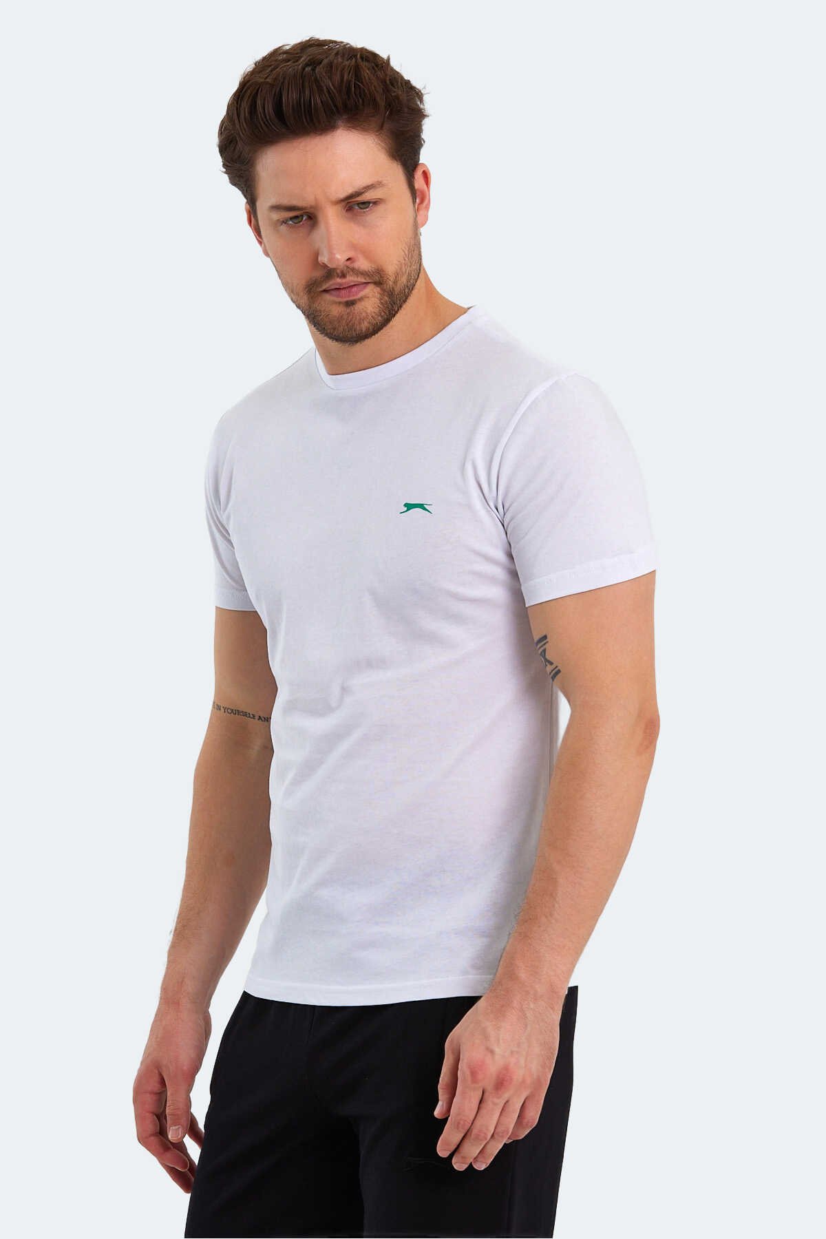 Slazenger POLL Erkek Kısa Kol T-Shirt Beyaz