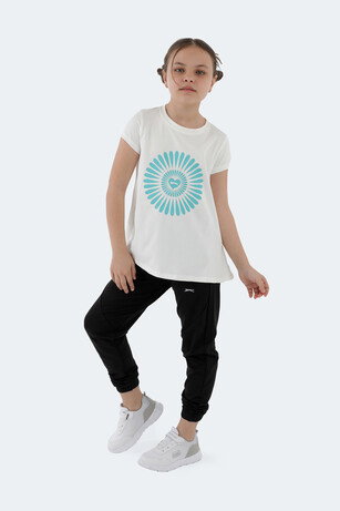 Slazenger POSEIDON IN Kız Çocuk Ekru Tişört