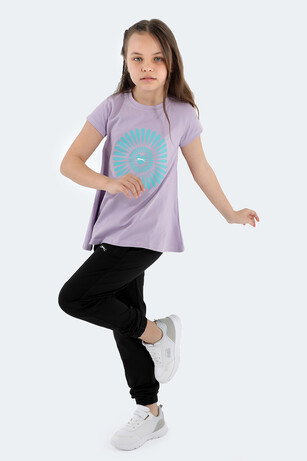Slazenger POSEIDON IN Kız Çocuk Lila Tişört