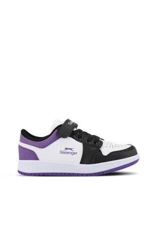 Slazenger PRINCE I Kız Çocuk Cırt Cırtlı Beyaz / Mor Günlük Spor Ayakkabısı 