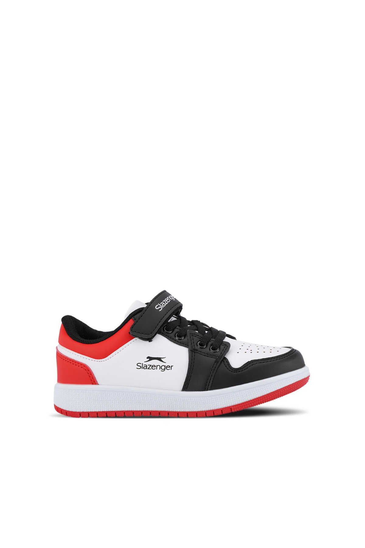 Slazenger - Slazenger PRINCE I Unisex Çocuk Sneaker Ayakkabı Beyaz / Siyah / Kırmızı
