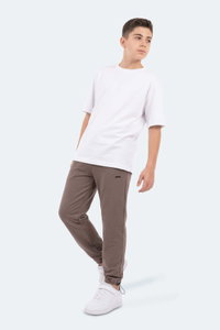 Slazenger - Slazenger PUNTO Unisex Çocuk Kahve Eşofman Altı