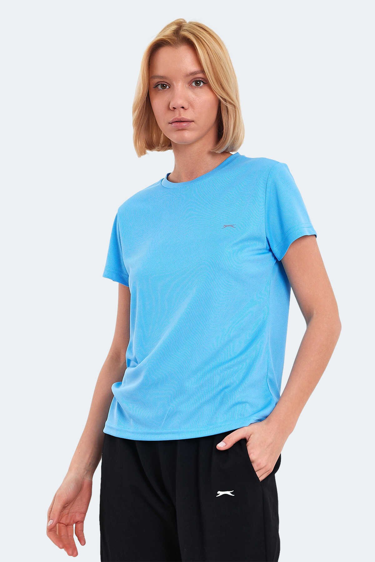 Slazenger - Slazenger RACING Kadın Tişört Açık Mavi