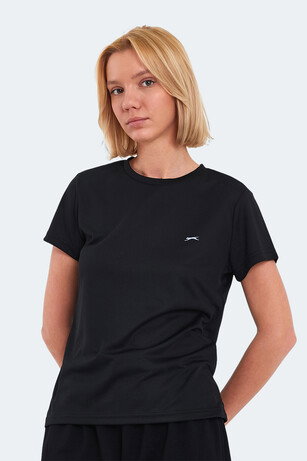 Slazenger ROCKETS Kadın Siyah Tişört