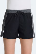 Slazenger - Slazenger RADEK IN Kadın Cepli Deniz Şortu Siyah Mayo