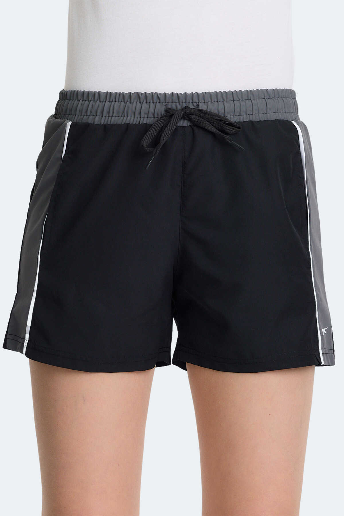 Slazenger - Slazenger RADEK IN Kadın Cepli Deniz Şortu Siyah Mayo