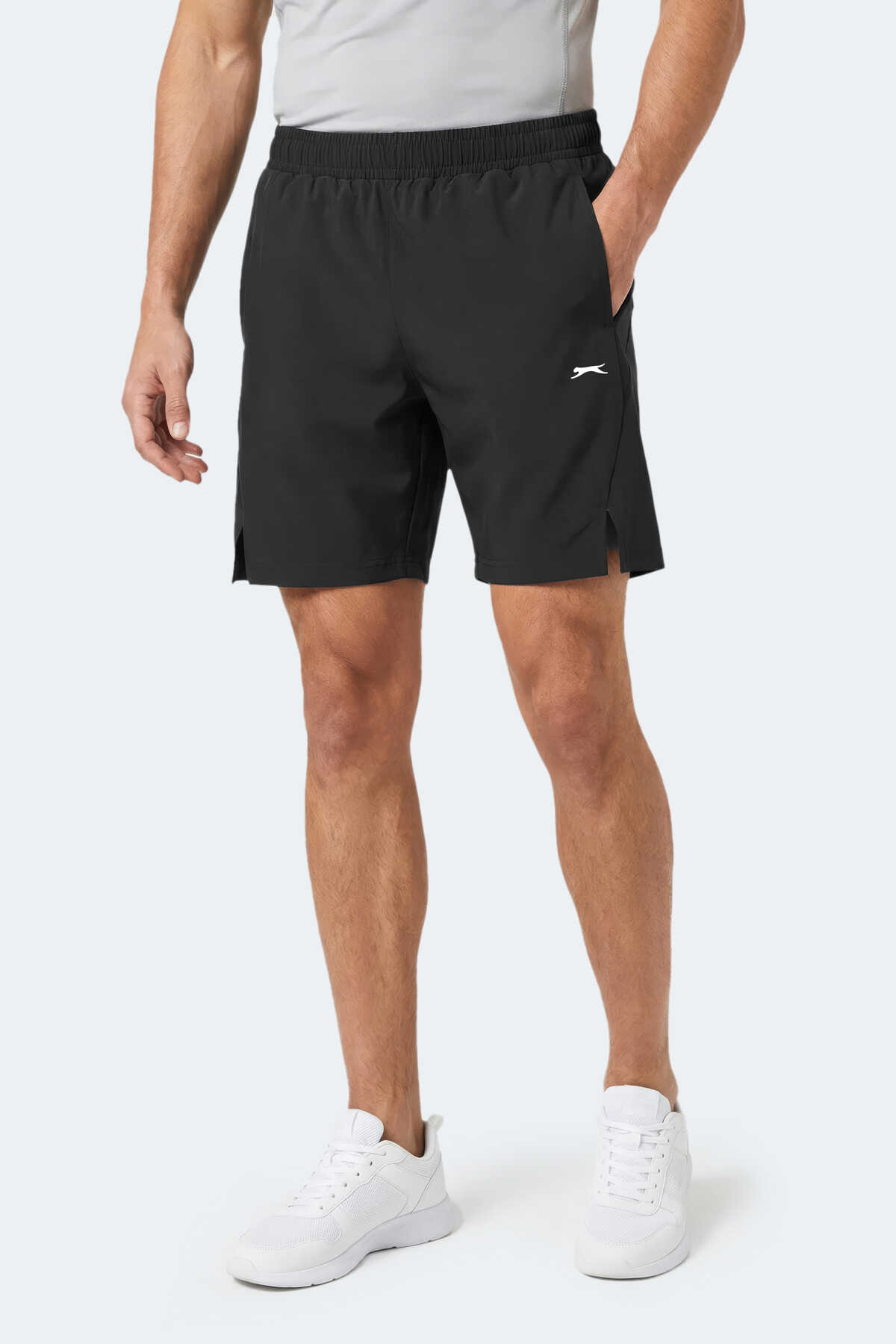 Slazenger - Slazenger RADIANT Erkek Cepli Fıtness Siyah Şort