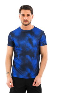 Slazenger - Slazenger RADZIM Erkek Saks Mavi / Siyah Tişört Slazenger - Slazenger RADZIM Erkek Saks Mavi / Siyah Tişört