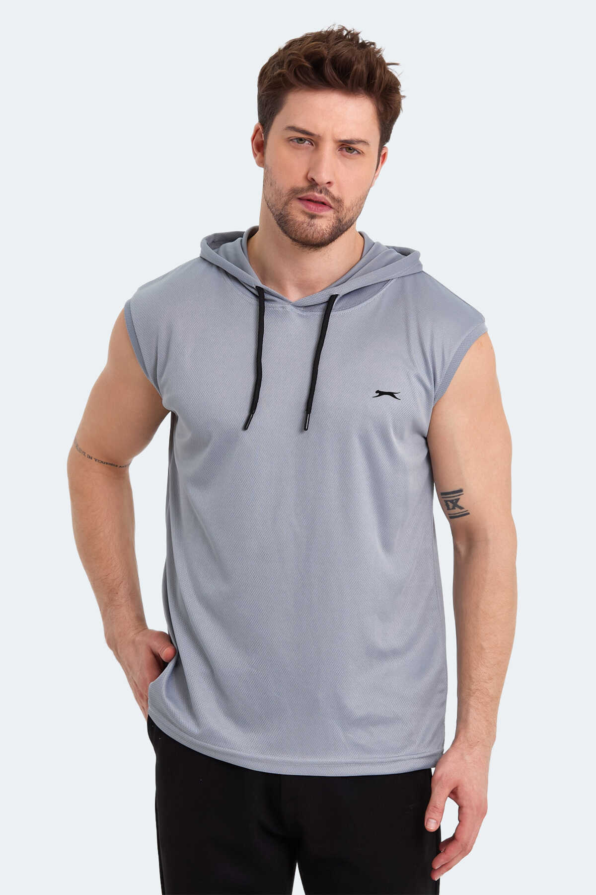 Slazenger - Slazenger RAG Erkek Gri Tişört