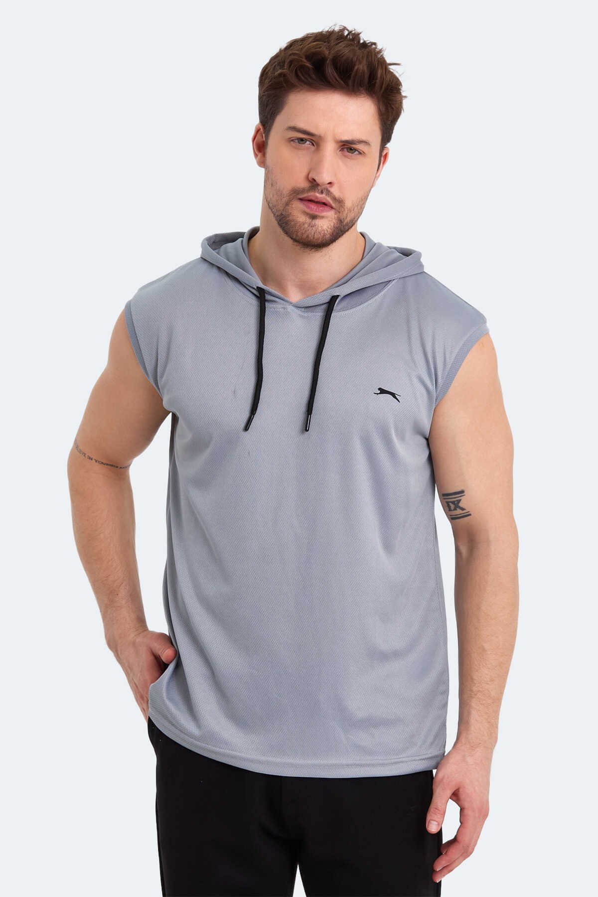 Slazenger - RAG Erkek Kısa Kol T-Shirt Gri