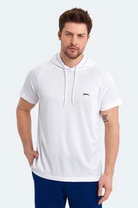 Slazenger - Slazenger RAGNA IN Erkek Kapüşonlu Beyaz Tişört Slazenger - Slazenger RAGNA IN Erkek Kapüşonlu Beyaz Tişört