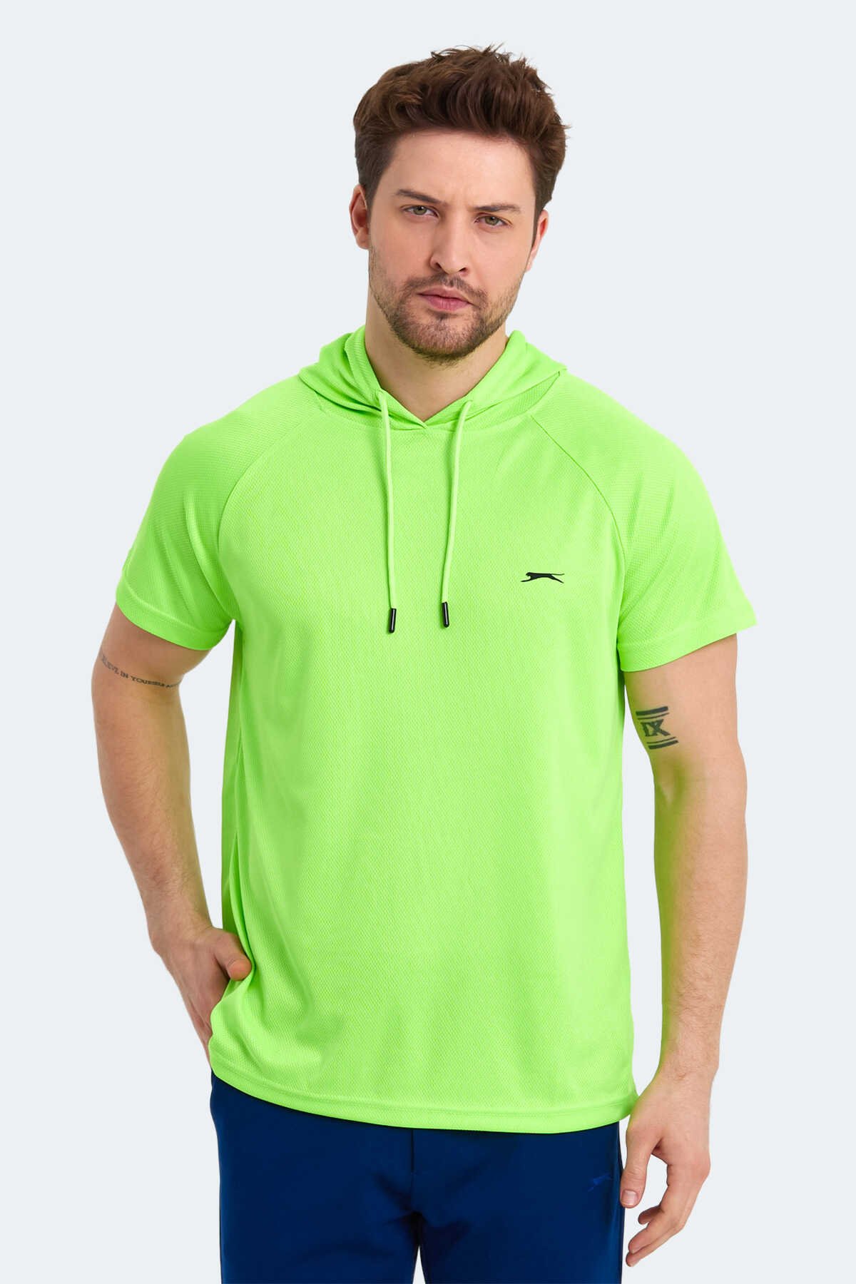 Slazenger - RAGNA Erkek Kısa Kollu T-Shirt Neon Sarı