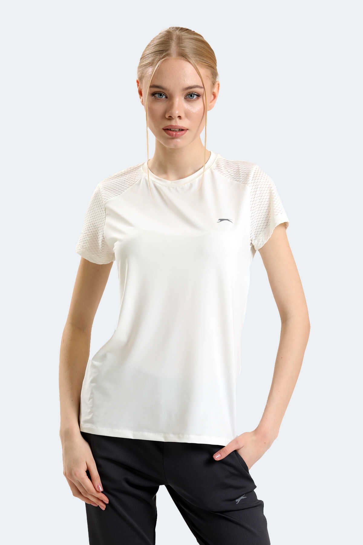 Slazenger - Slazenger RAIL Kadın T-Shirt Ekru