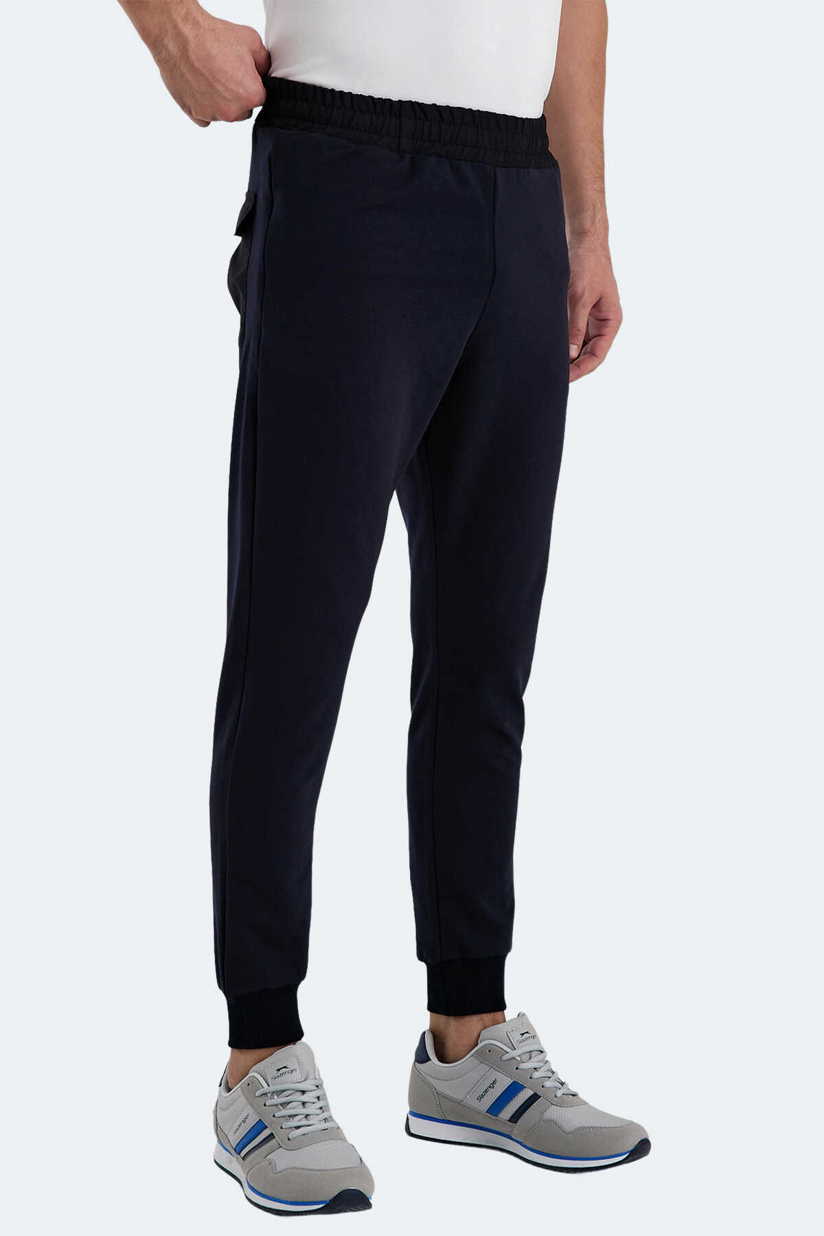Slazenger RAJKO 2 Lİ SET Erkek Fermuar Cepli Slim Fit Siyah - Lacivert Eşofman Altı - 4