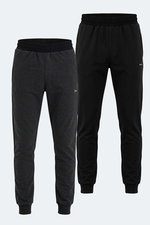 Slazenger - Slazenger RAJKO 2 Lİ SET Erkek Siyah - Antrasit Eşofman Altı