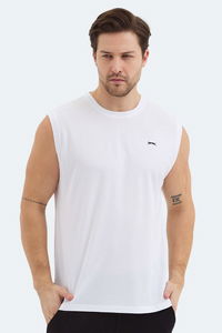 Slazenger - Slazenger RAJYA Erkek Kolsuz Beyaz Tişört
