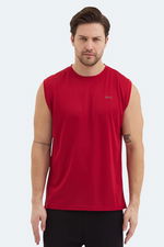 Slazenger - Slazenger RAJYA Erkek Kolsuz Kırmızı Tişört