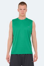Slazenger - Slazenger RAJYA Erkek Kolsuz Yeşil Tişört Slazenger - Slazenger RAJYA Erkek Kolsuz Yeşil Tişört