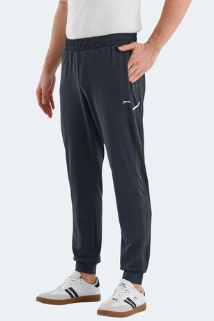 Slazenger RALUCA Erkek Fermuar Cepli Koyu Gri Eşofman Altı 