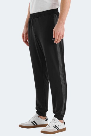 Slazenger RALUCA Erkek Fermuar Cepli Siyah Eşofman Altı 
