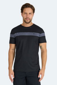 Slazenger - Slazenger RAMIRO Erkek Siyah Tişört Slazenger - Slazenger RAMIRO Erkek Siyah Tişört