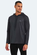 Slazenger - Slazenger RANGE IN Erkek Koyu Gri Tişört