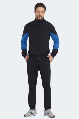 Slazenger RAPID Erkek Fermuarlı Dik Yaka Cepli Lacivert Eşofman Takımı