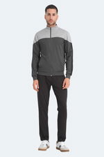 Slazenger - Slazenger RAPIDLY IN Erkek Fermuarlı Dik Yaka Cepli Koyu Gri Eşofman Takımı Slazenger - Slazenger RAPIDLY IN Erkek Fermuarlı Dik Yaka Cepli Koyu Gri Eşofman Takımı