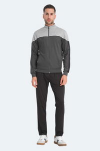 Slazenger - Slazenger RAPIDLY IN Erkek Fermuarlı Dik Yaka Cepli Koyu Gri Eşofman Takımı Slazenger - Slazenger RAPIDLY IN Erkek Fermuarlı Dik Yaka Cepli Koyu Gri Eşofman Takımı
