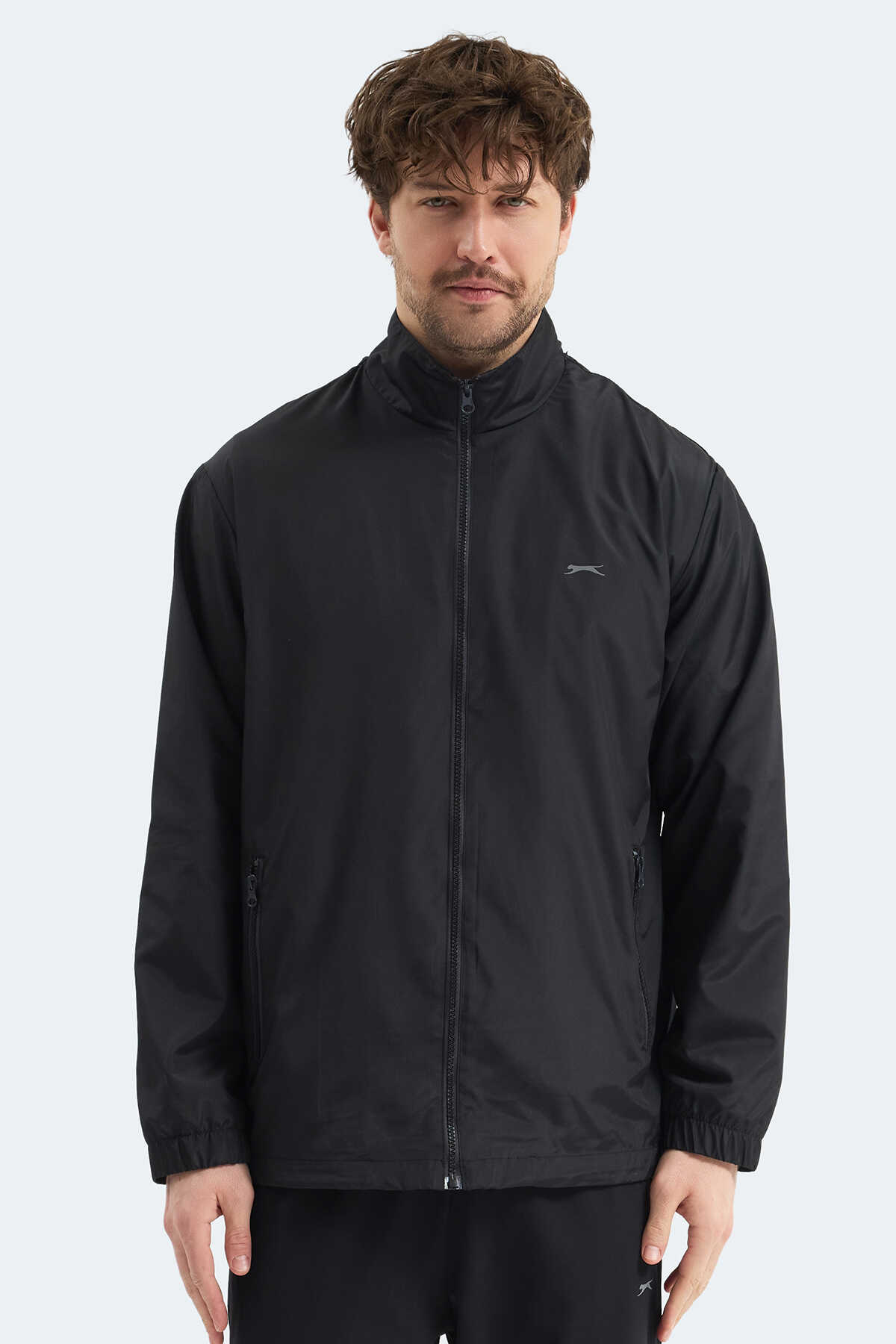 Slazenger - Slazenger RAREN Erkek Siyah Yağmurluk