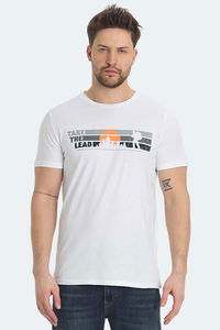 Slazenger - Slazenger RASA IN Erkek Baskılı Beyaz Tişört