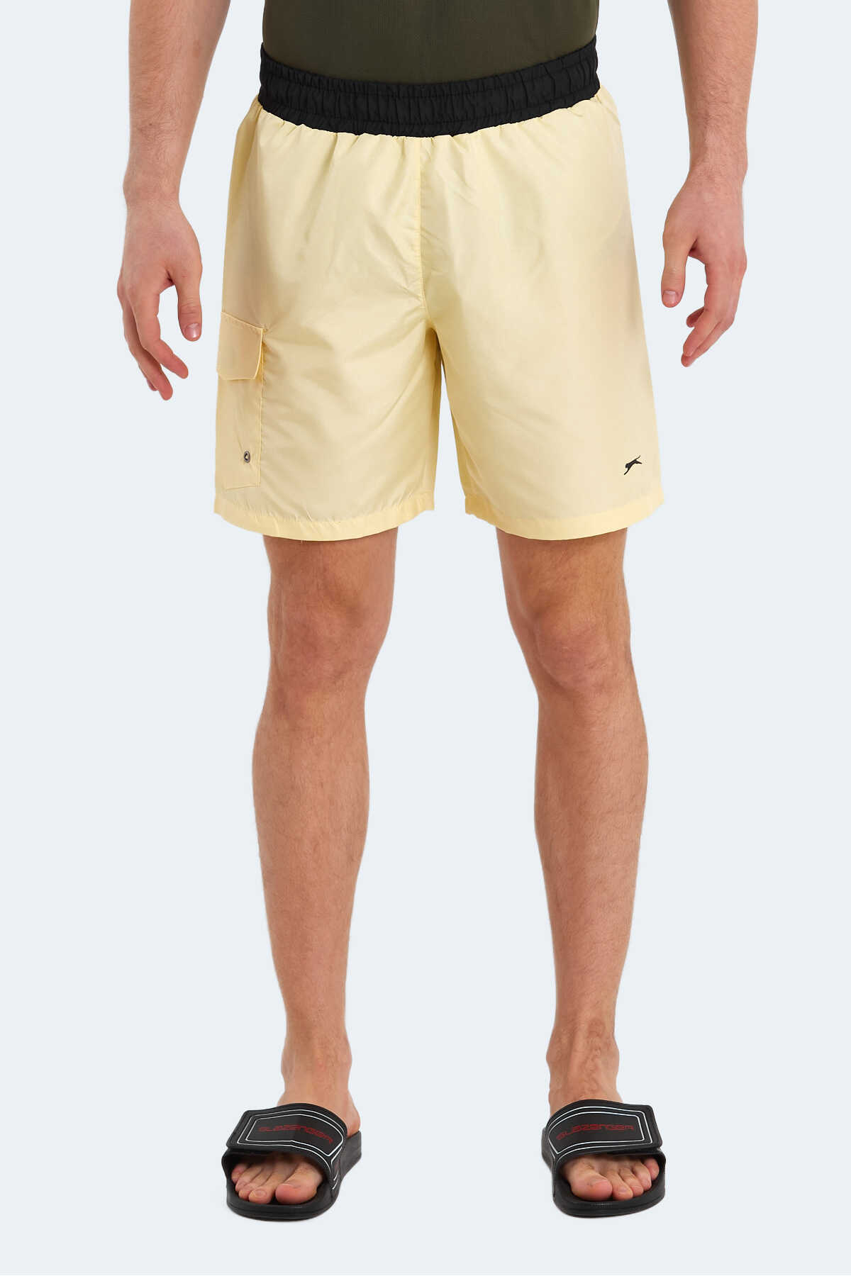 Slazenger - Slazenger RASMUS IN Erkek Cepli Deniz Şortu Sarı Mayo