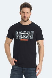 Slazenger - Slazenger RATAN Erkek Baskılı Siyah Tişört Slazenger - Slazenger RATAN Erkek Baskılı Siyah Tişört