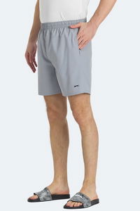 Slazenger - Slazenger RATING KTN Erkek Cepli Deniz Şortu Gri Mayo