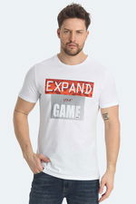 Slazenger - Slazenger RAVA Erkek Baskılı Beyaz Tişört Slazenger - Slazenger RAVA Erkek Baskılı Beyaz Tişört