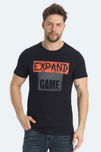 Slazenger - Slazenger RAVA Erkek Baskılı Siyah Tişört Slazenger - Slazenger RAVA Erkek Baskılı Siyah Tişört