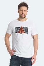 Slazenger - Slazenger RAVID IN Erkek Baskılı Beyaz Tişört Slazenger - Slazenger RAVID IN Erkek Baskılı Beyaz Tişört