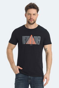 Slazenger - Slazenger RAVID IN Erkek Baskılı Siyah Tişört Slazenger - Slazenger RAVID IN Erkek Baskılı Siyah Tişört