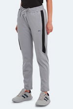 Slazenger - Slazenger REAL I Kadın Fermuar Cepli Gri Eşofman Altı