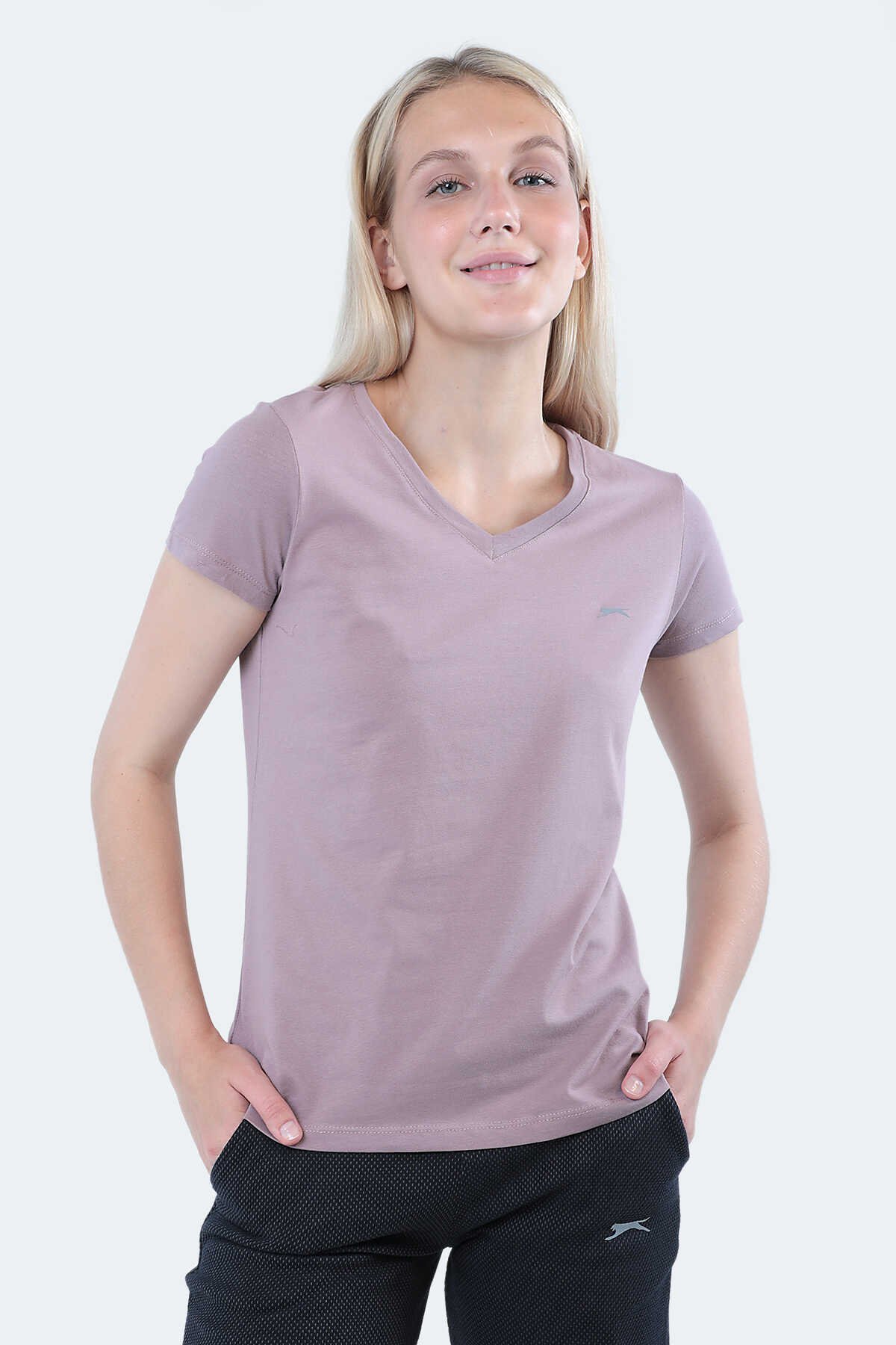 Slazenger - REBELL I Kadın Kısa Kollu T-Shirt Mor