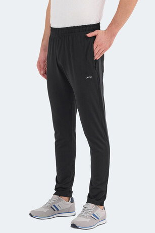 Slazenger RECALL IN Erkek Fermuar Cepli Siyah Eşofman Altı
