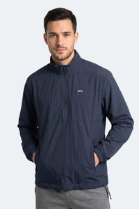 Slazenger - Slazenger RECKON Erkek Dik Yaka Fermuarlı Lacivert Yağmurluk