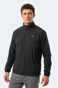 Slazenger - Slazenger RECKON Erkek Dik Yaka Fermuarlı Siyah Yağmurluk