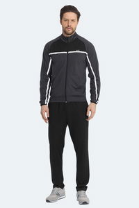 Slazenger - Slazenger REFORM Erkek Fermuarlı Dik Yaka Cepli Koyu Gri Eşofman Takımı Slazenger - Slazenger REFORM Erkek Fermuarlı Dik Yaka Cepli Koyu Gri Eşofman Takımı