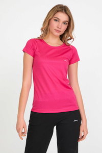 Slazenger - Slazenger RELAX IN Kadın Fuşya Tişört