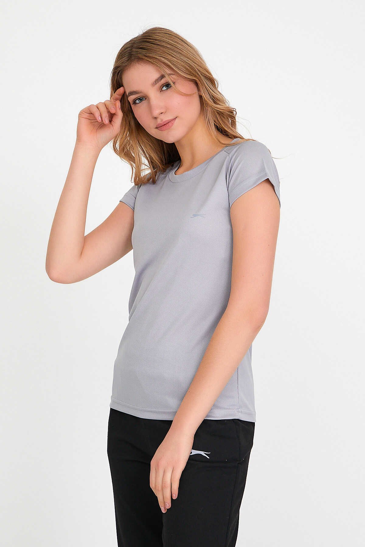 Slazenger - RELAX Kadın Kısa Kol T-Shirt Gri