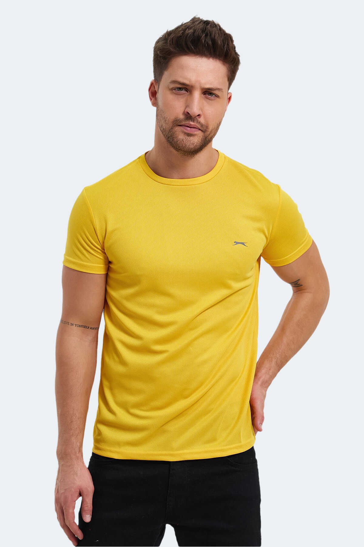 Slazenger - Slazenger REPUBLIC Erkek Kısa Kollu T-Shirt Sarı