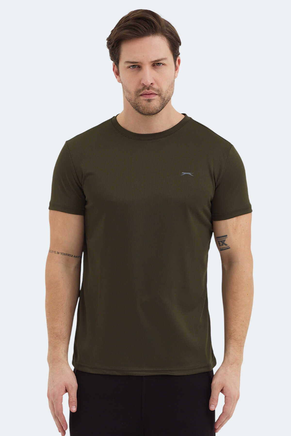 Slazenger - Slazenger REPUBLIC Erkek Tişört Haki