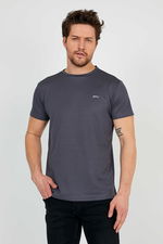 Slazenger - Slazenger REPUBLIC Erkek Tişört Koyu Gri